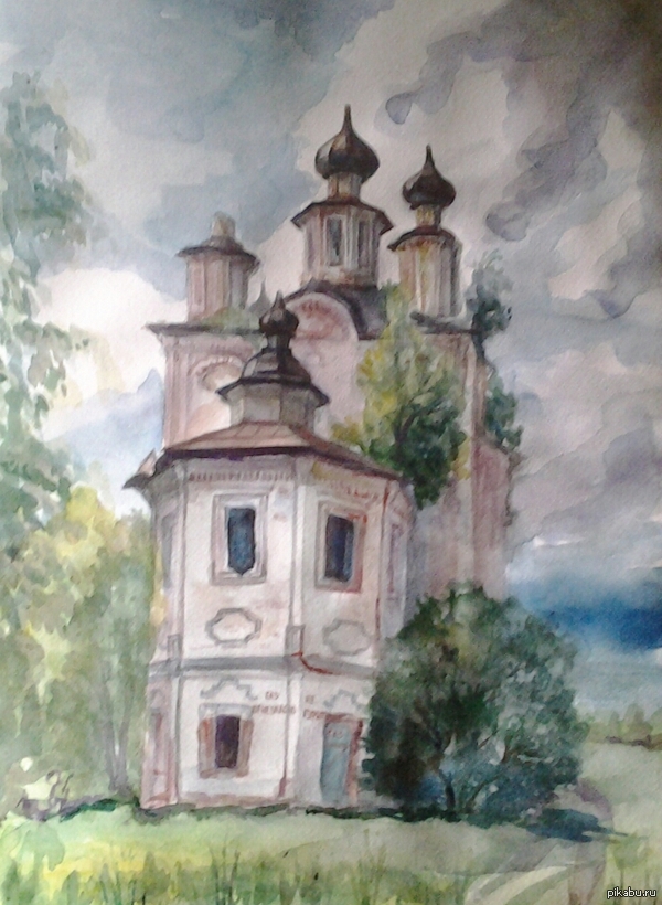 Нарисовать храм акварелью Нарисовать храм акварелью