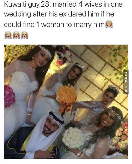 Парень из Кувейта женился на четырех девушках