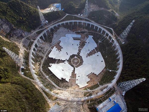 В Китае завершено строительство самого большого в мире радиотелескопа китай, наука, радиотелескоп, космос, длиннопост