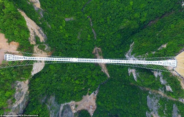 В Китае открыли новый стеклянный мост над бездной, который не каждый отважится перейти китай, стеклянный мост, высота, страх, длиннопост