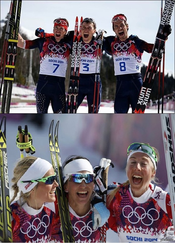 Достойный ответ Россиян Норвежским лыжницам.