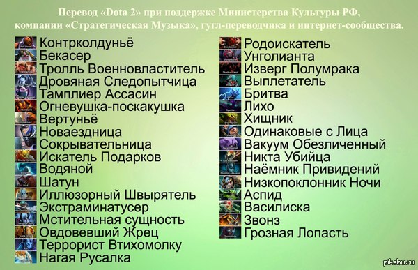 Русский перевод доты