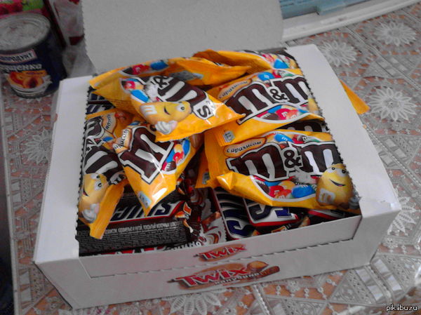      )  ,   m&amp;m's  )