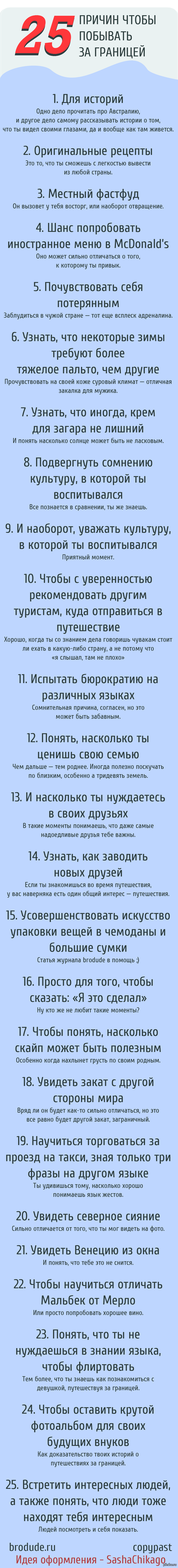 25 причины, чтобы побывать за границей