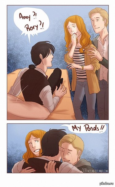 Шикарный арт. Трогательно,я разрыдалась. Докта и Понды с: