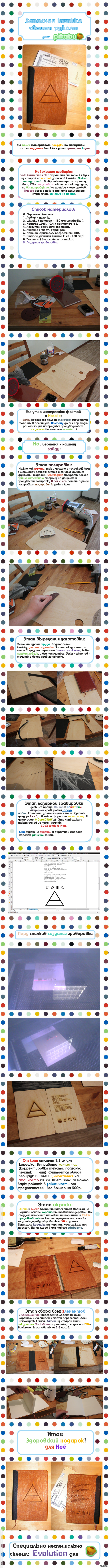 Записная книжка с лазерной гравировкой своими руками