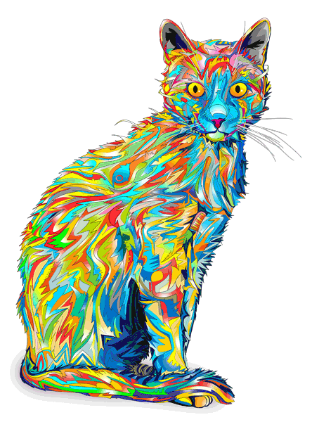 Цветные коты. Переливающийся кот. Котята с блестками. Переливающийся кот. Фиолетовый кот.