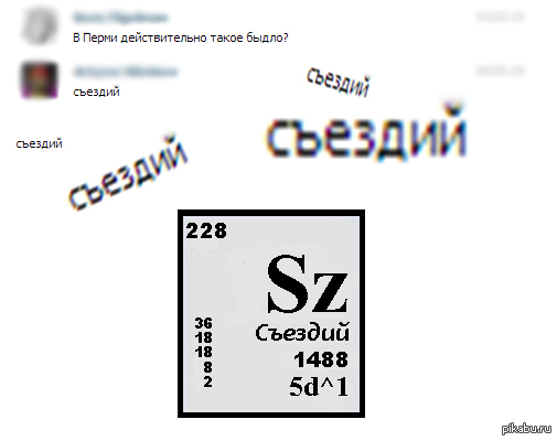 New element of the periodic table table. - My, Grammar Nazi, Mendeleev table, , Permian, In contact with
