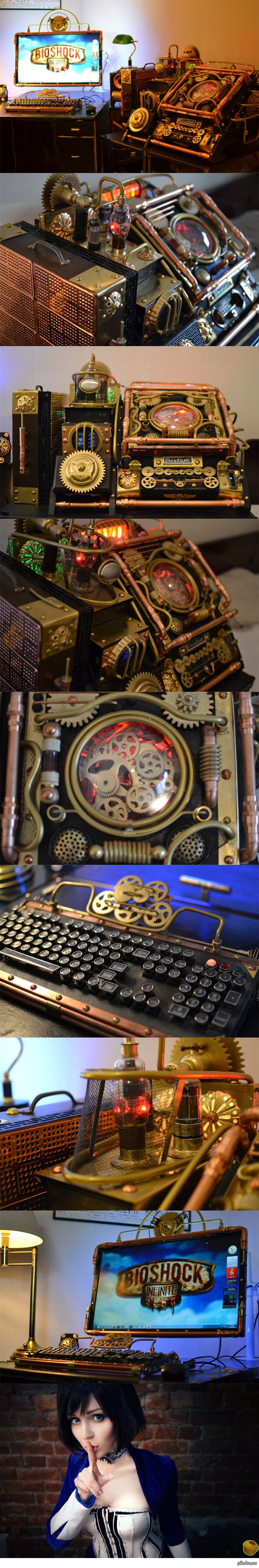 Steampunk computer - Steampunk, Steampunk, PC, Modding, Bioshock Infinite, Longpost, Computer