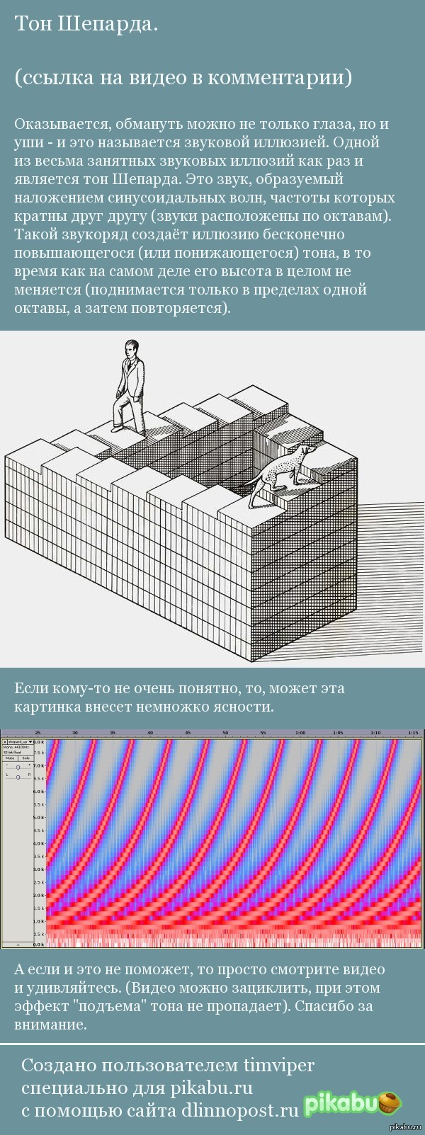 Звуковая иллюзия (тон Шепарда) | Пикабу