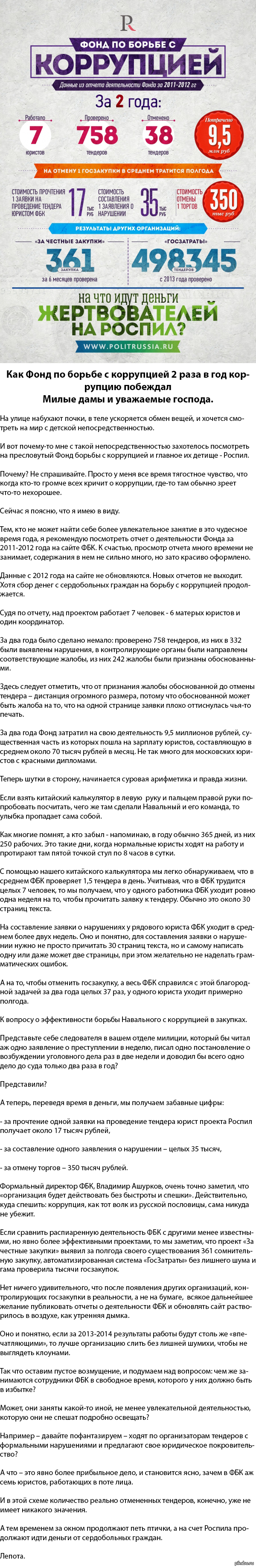       2      http://politrussia.ru/society/kak-fond-po-borbe-s-korruptsiey-2-raza-v-god-korruptsiyu-pobezhdal/