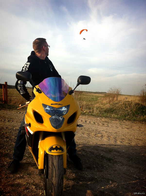 suzuki gsx-r 750 и параплан