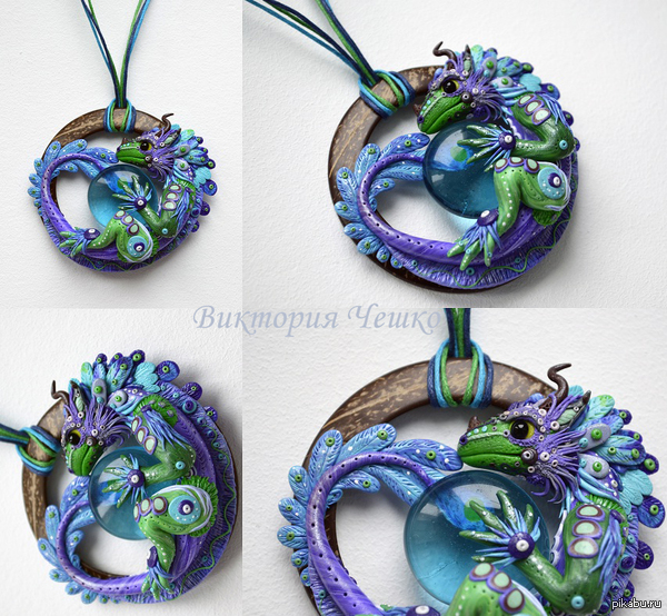 Dragon made of polymer clay. - My, The Dragon, Polymer clay, Creation, Summer, Brightness, Handmade