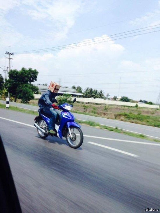 I think I found a player in minecraft - Motorcyclist, Helmet, Biker, Idiocy, Motorcyclists