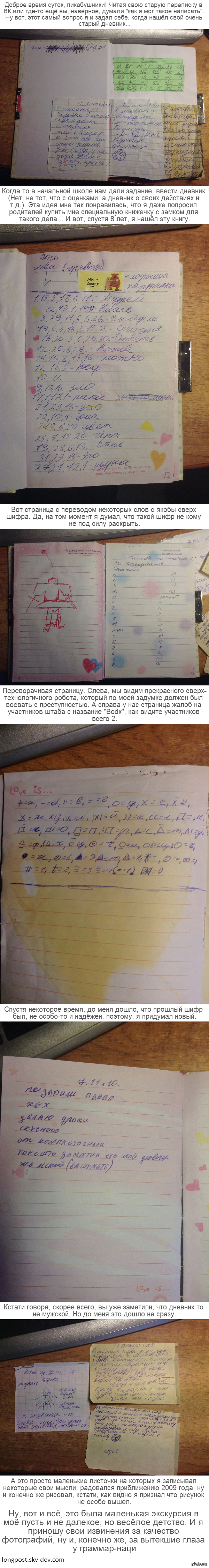 Когда-то давно я загорелся идей ввести дневник, и вот, что из этого вышло...