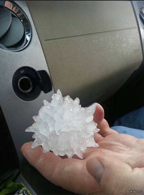 Such an unusual hail was welcomed today in South Dakota, USA. - Hail, Weather, Phenomenon, USA