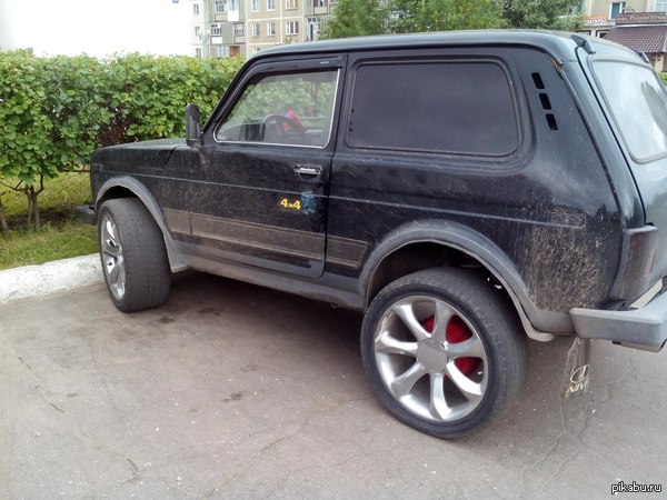 Russian tuning.. senseless and merciless... - My, Niva, Tuning, Discs, Rave