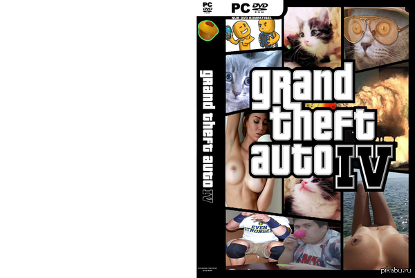 GTA 4 Pikabu Edition - NSFW, My, Peekaboo, Gta iv, Boobs, cat