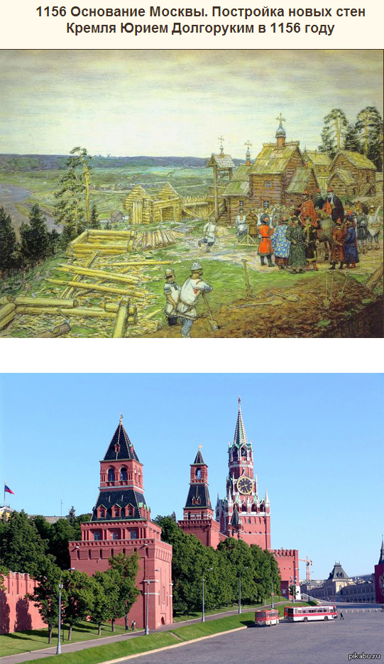 Москва была основана лет назад. Основание Москвы 1147 Юрием Долгоруким. Васнецов основание Москвы. Кремль Юрия Долгорукого 1147.