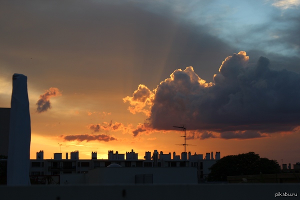 In continuation of the battle of the sunsets ... - My, Battle of sunsets, Paris, Sunset