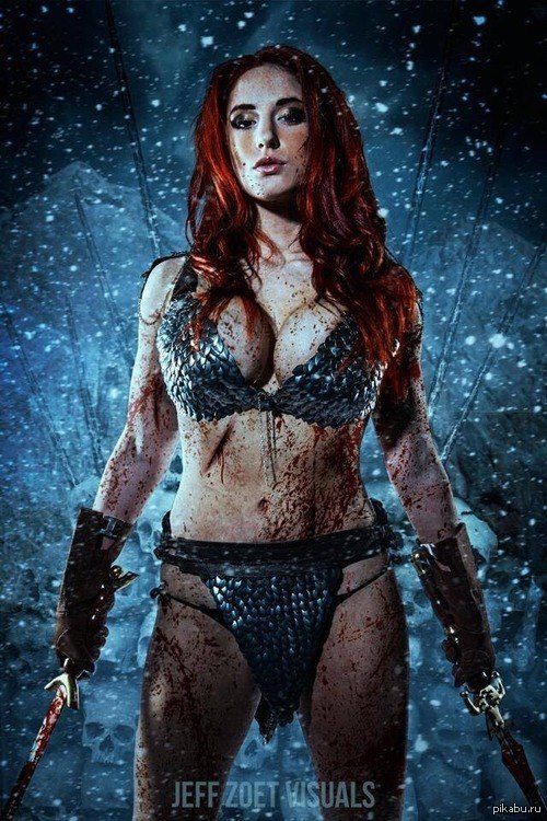 Sonya. - NSFW, Red Sonja, , Cosplay, Boobs