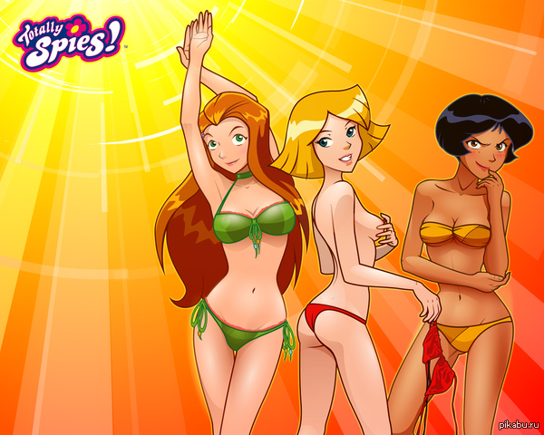 Как же мне нравилась Кловер) - NSFW, Totally Spies, Сиськи, Купальник, Правило 34, Alex (Totally Spies), Sam (Totally Spies), Clover (Totally Spies)