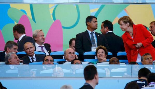 World Cup 2014 - Vladimir Putin, Angela Merkel, Chm, Football