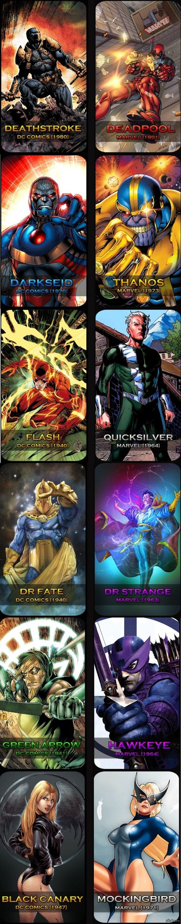 ������� ��������� DC � Marvel