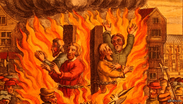 Если посмотреть на картину об Инквизиции, то можно заметить