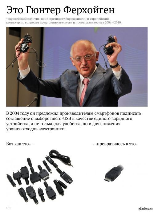 А мы быстро привыкли к одинаковым зарядкам