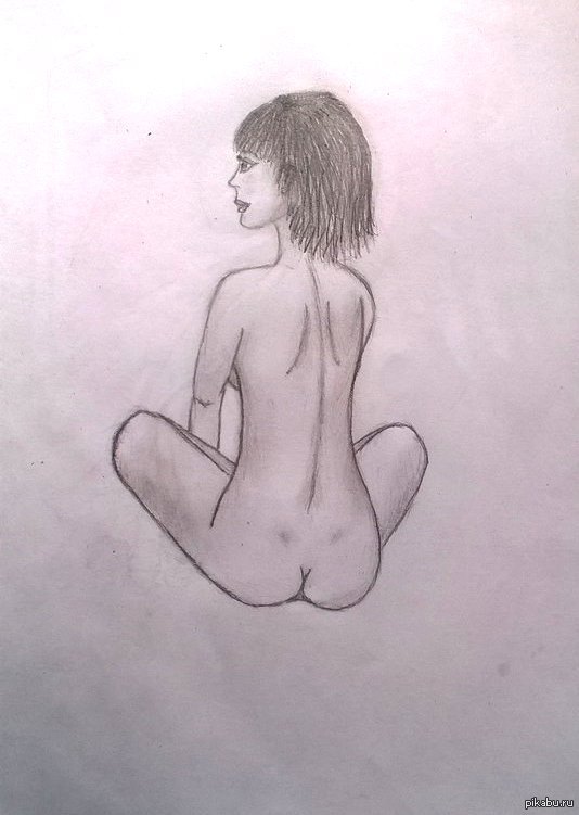 A little bit of amateurism on a late Friday - NSFW, My, Lovers, Pencil drawing, Bad artist, Erotic