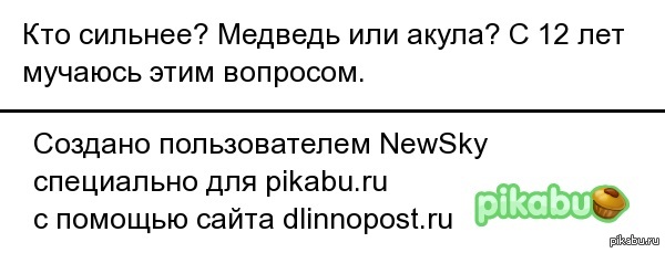 Кто сильнее медведь или акула? | ЗАГАДКИ - ГОЛОВОЛОМКИ | ВКонтакте