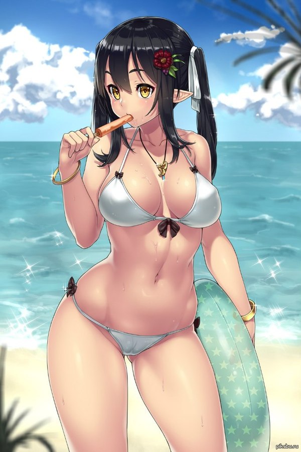 Summer has passed, the nyashes remain) - NSFW, Anime, Chan, Ice cream