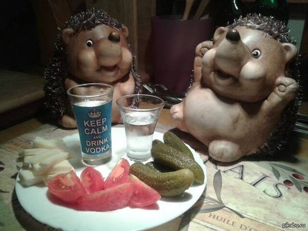 Продолжая тему ёжиков. Мои на застолье