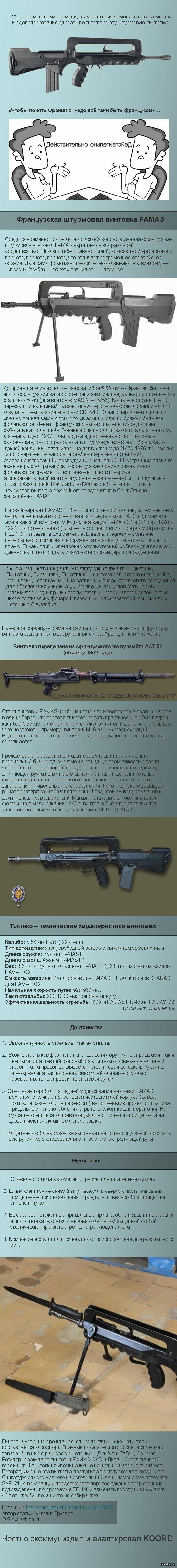 FAMAS assault rifle - Rifle, Assault rifle, France, Famas, Weapon, , Firearms, Longpost