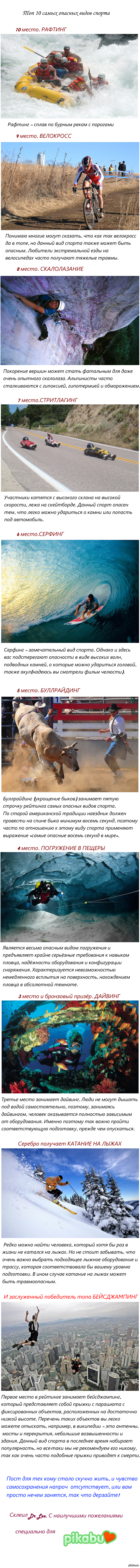 Топ самых опасных видов спорта)