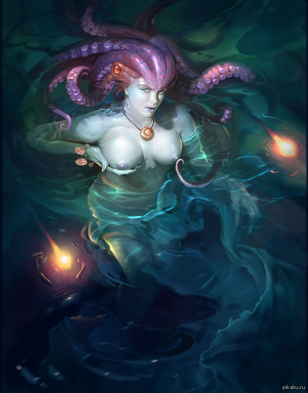 Mermaid - NSFW, Mermaid, Images, Drawing, Illustrations, Niconoff