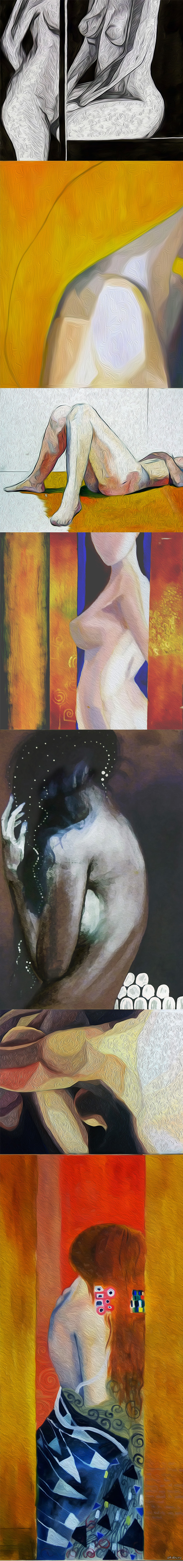 My works - NSFW, My, Oil painting, Nudity, Longpost