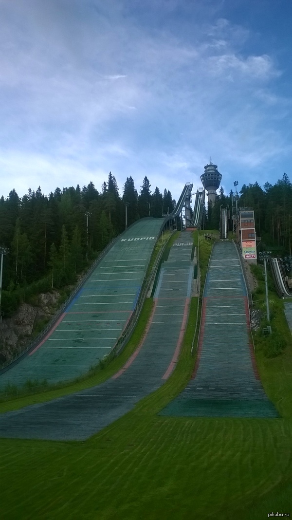 Ski jumping springboard, summer version .Kuopio (Finland) - Skis, Finland, Bounce, Springboard, Nobody reads tags, Reading