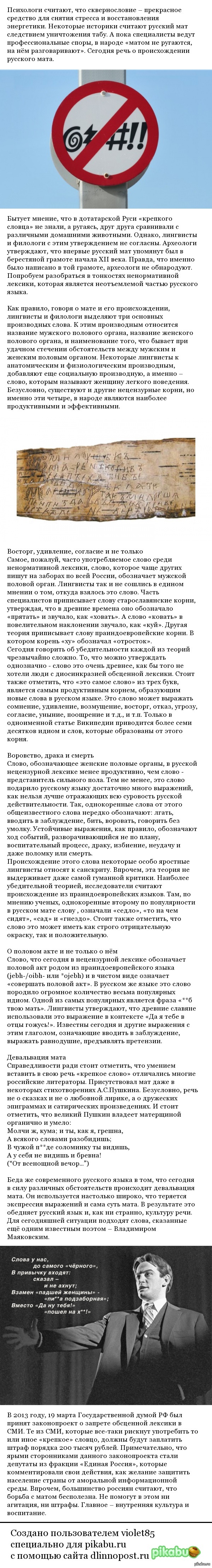 «Матом не ругаются, на нём разговаривают»