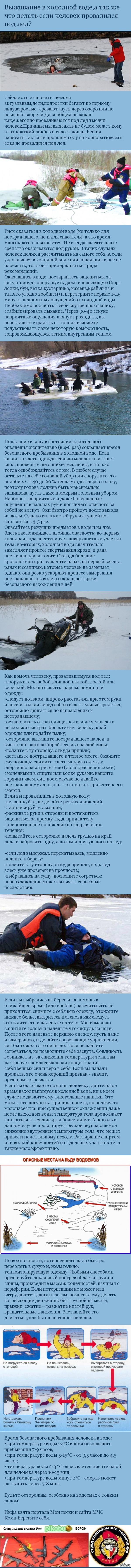 Небольшая инструкция на случай,если провалились под лед или просто попали в холодную  воду.Думаю,сейчас актуально | Пикабу