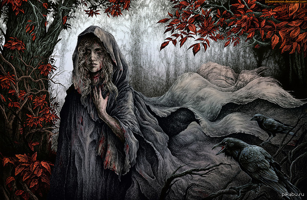 Haunting Illustration of Lady Stoneheart. by weremoon. :  !