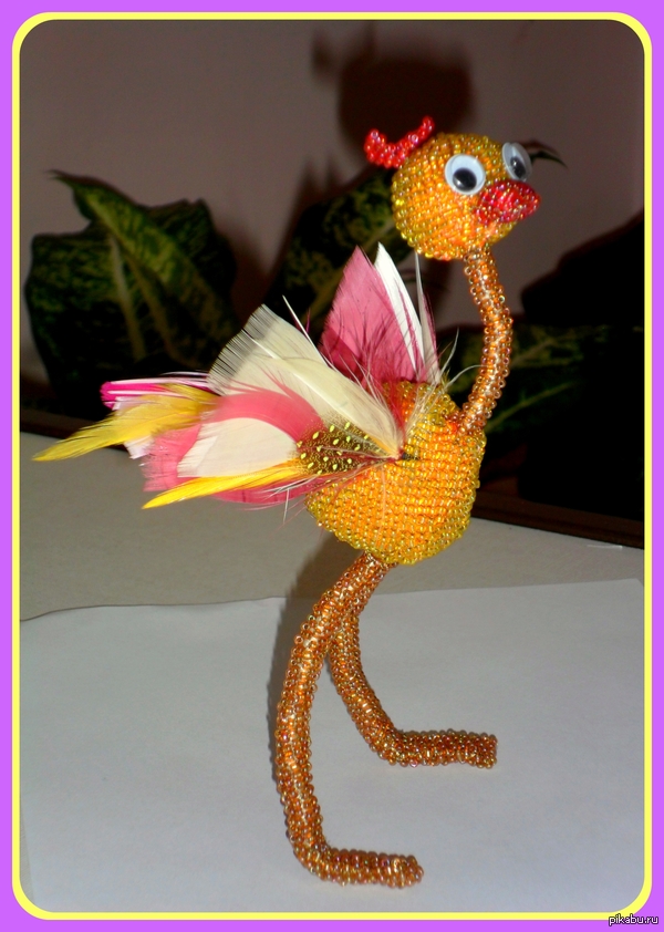 Страусёнок из бисера