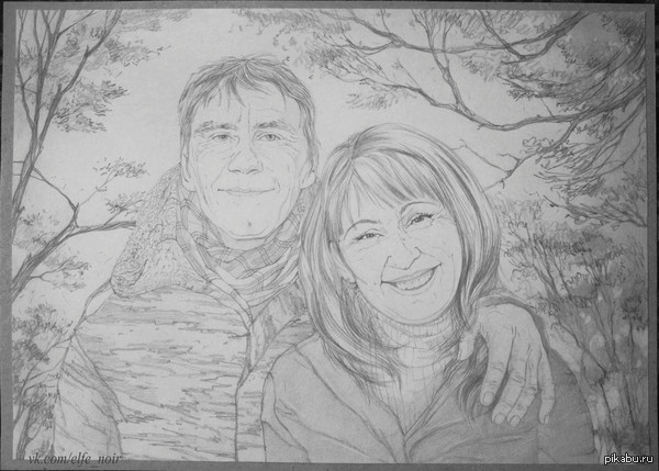 Портрет счастливой пары (с фотографии)