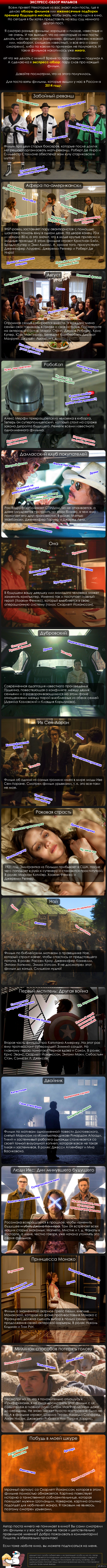 Экспресс-обзор фильмов 2014 года