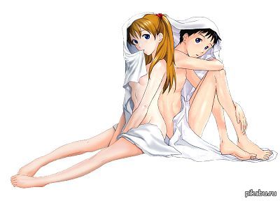 Синдзи и Аска(Евангелион) - NSFW, Evangelion, Аниме, Арт, Shinji Ikari, Asuka Langley