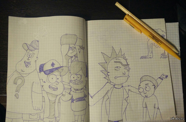 Gravity Falls \ Rick And Morty    .  .   :)