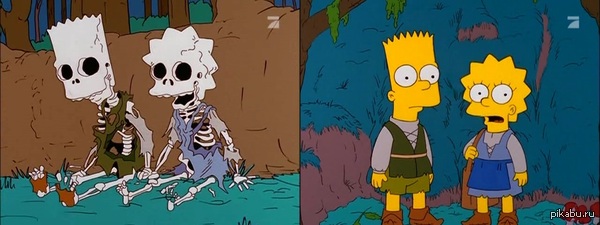 Почему у детей Симпсонов нет перехода между головой и волосами?