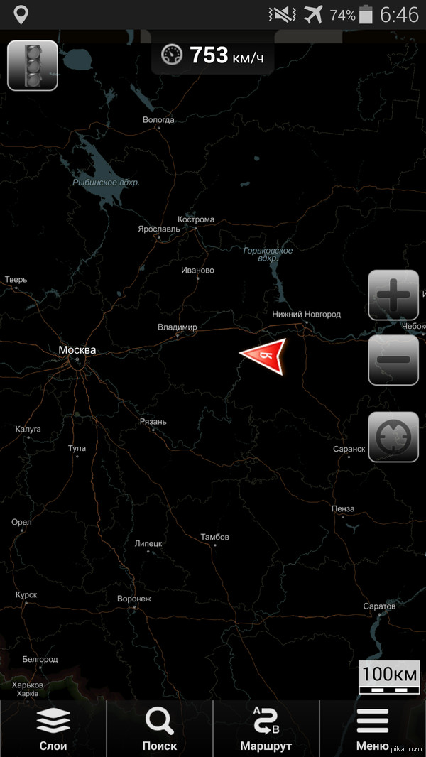 Первый раз в жизни включил GPS в самолете