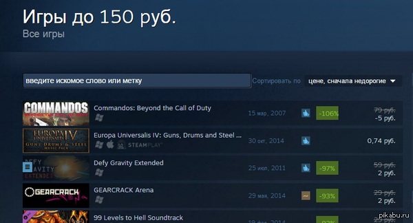 Распродажа в стиме